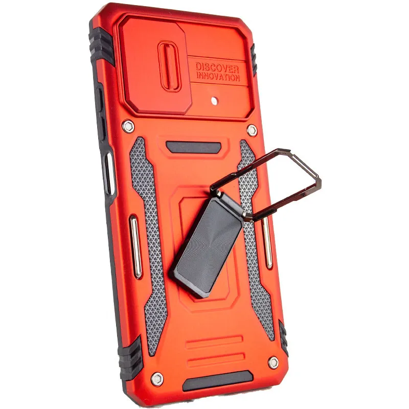 Ударостійкий чохол Camshield Army Ring для Xiaomi Poco X5 Pro 5G / Note 12 Pro 5G Червоний / Red — фото 4