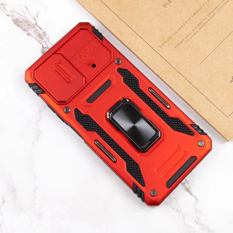 Ударостійкий чохол Camshield Army Ring для Xiaomi Poco X5 Pro 5G / Note 12 Pro 5G Червоний / Red — фото 6