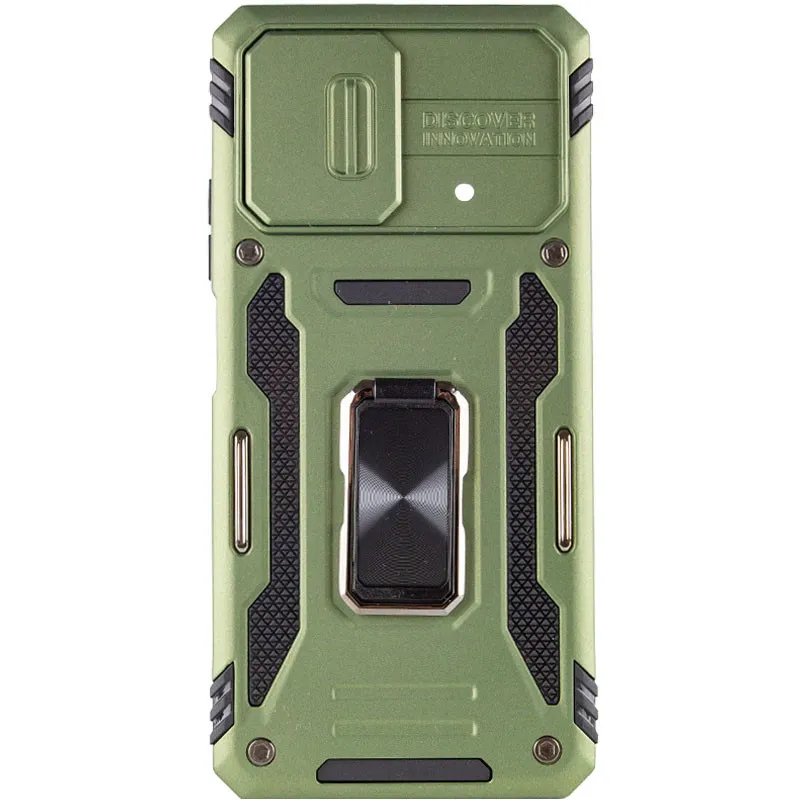 Ударостійкий чохол Camshield Army Ring для Xiaomi Poco X5 Pro 5G / Note 12 Pro 5G Оливковий / Army Green — фото 3