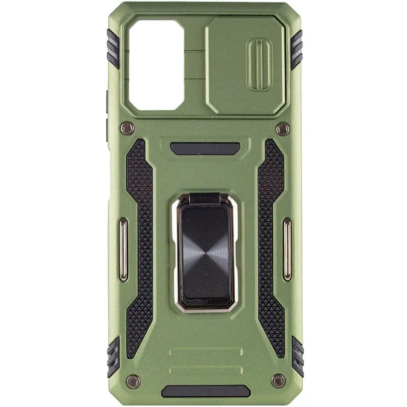 Ударостійкий чохол Camshield Army Ring для Xiaomi Poco X5 Pro 5G / Note 12 Pro 5G Оливковий / Army Green — фото 4
