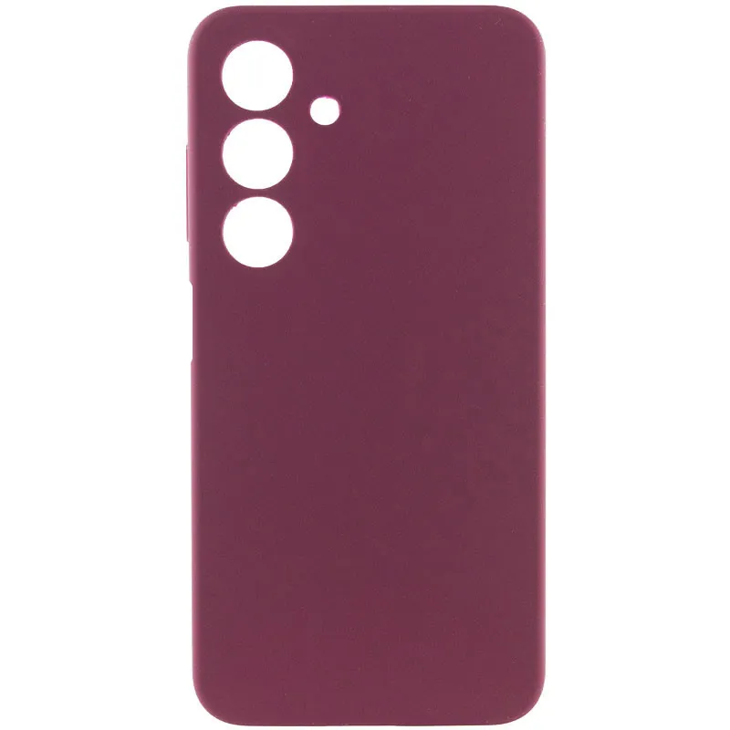 Чохол Silicone Cover Lakshmi Full Camera для Samsung Galaxy A14 4G/5G Бордовий / Plum