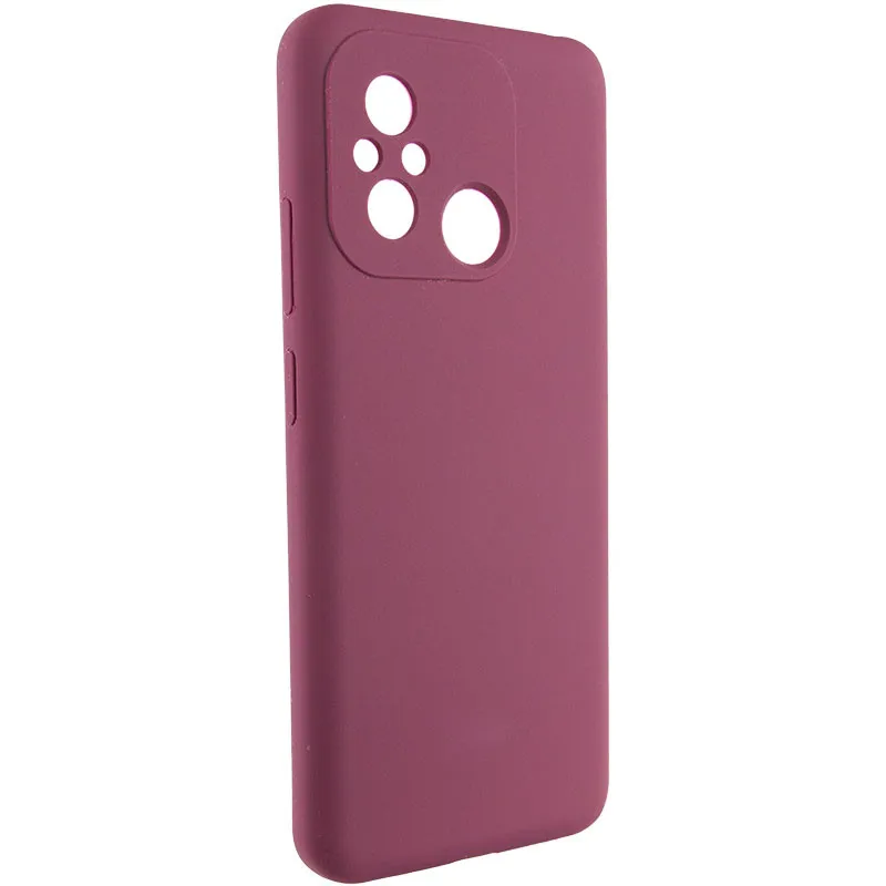 Чохол Silicone Cover Lakshmi Full Camera для Xiaomi Redmi 12C Бордовий / Plum — фото 3