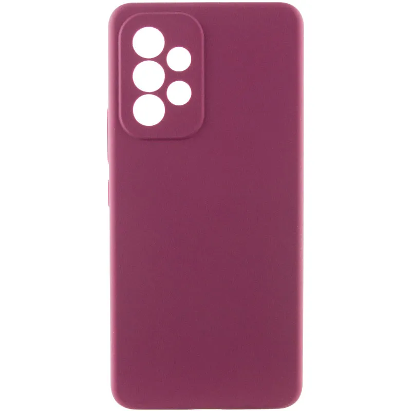 Чохол Silicone Cover Lakshmi Full Camera для Samsung Galaxy A53 5G Бордовий / Plum