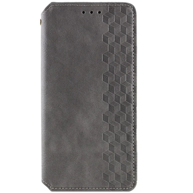 Шкіряний чохол-книжка GETMAN Cubic для Xiaomi Poco F5 Pro Сірий