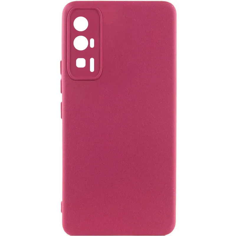 Чохол Silicone Cover Lakshmi Full Camera для Xiaomi Poco F5 Pro Бордовий / Marsala