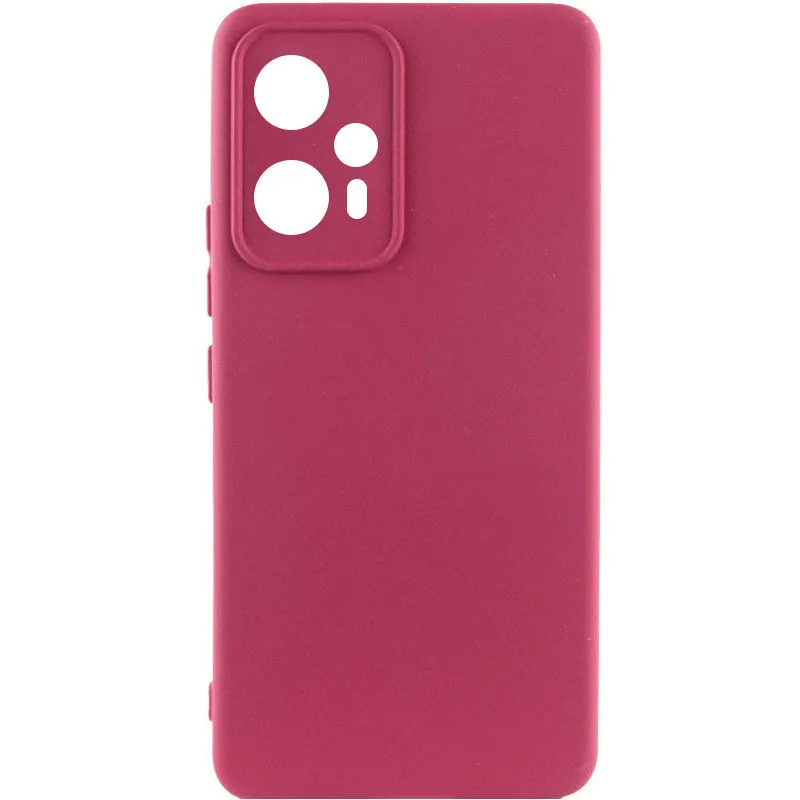 Чохол Silicone Cover Lakshmi Full Camera для Xiaomi Redmi Note 12T Pro Бордовий / Marsala