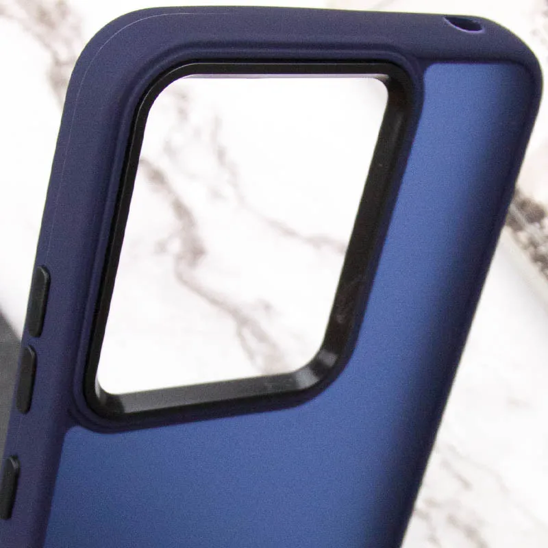 Чохол TPU+PC Lyon Frosted для Xiaomi Redmi 12C Navy Blue — фото 5