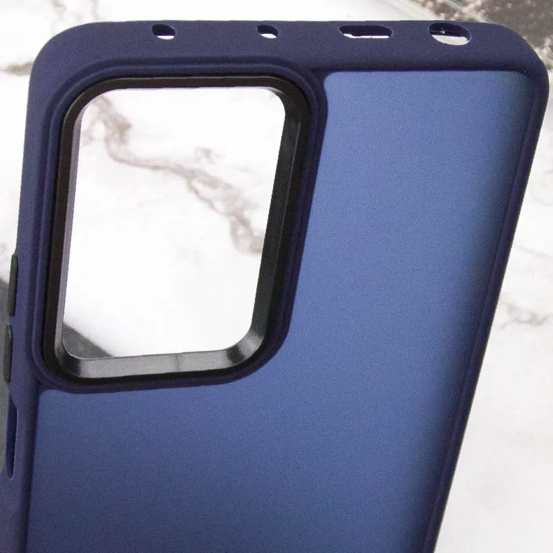 Чохол TPU+PC Lyon Frosted для Xiaomi Poco F5 Pro Navy Blue — фото 5