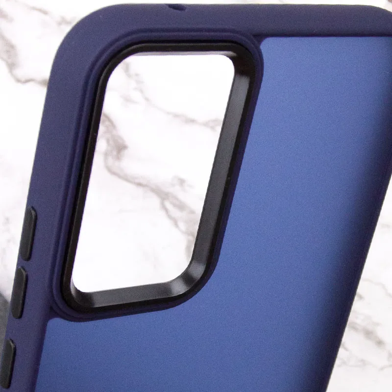 Чохол TPU+PC Lyon Frosted для Xiaomi Redmi Note 12 5G Navy Blue — фото 5