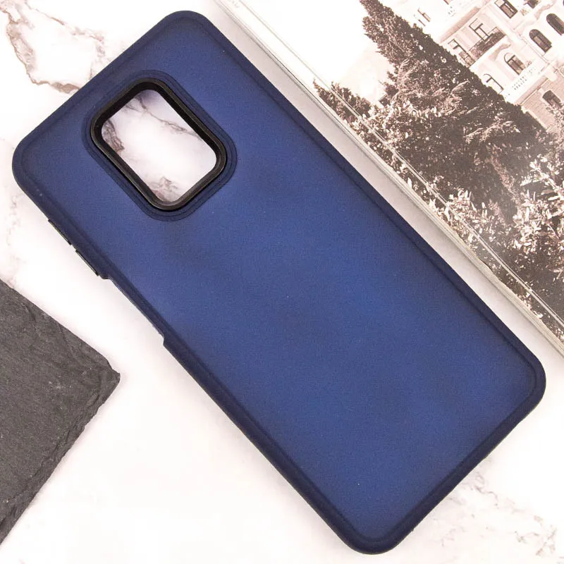 Чохол TPU+PC Lyon Frosted для Xiaomi Redmi Note 9s / Note 9 Pro / Note 9 Pro Max Navy Blue — фото 5