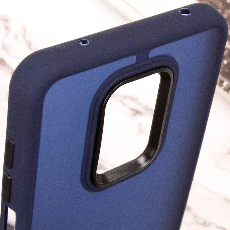 Чохол TPU+PC Lyon Frosted для Xiaomi Redmi Note 9s / Note 9 Pro / Note 9 Pro Max Navy Blue — фото 5