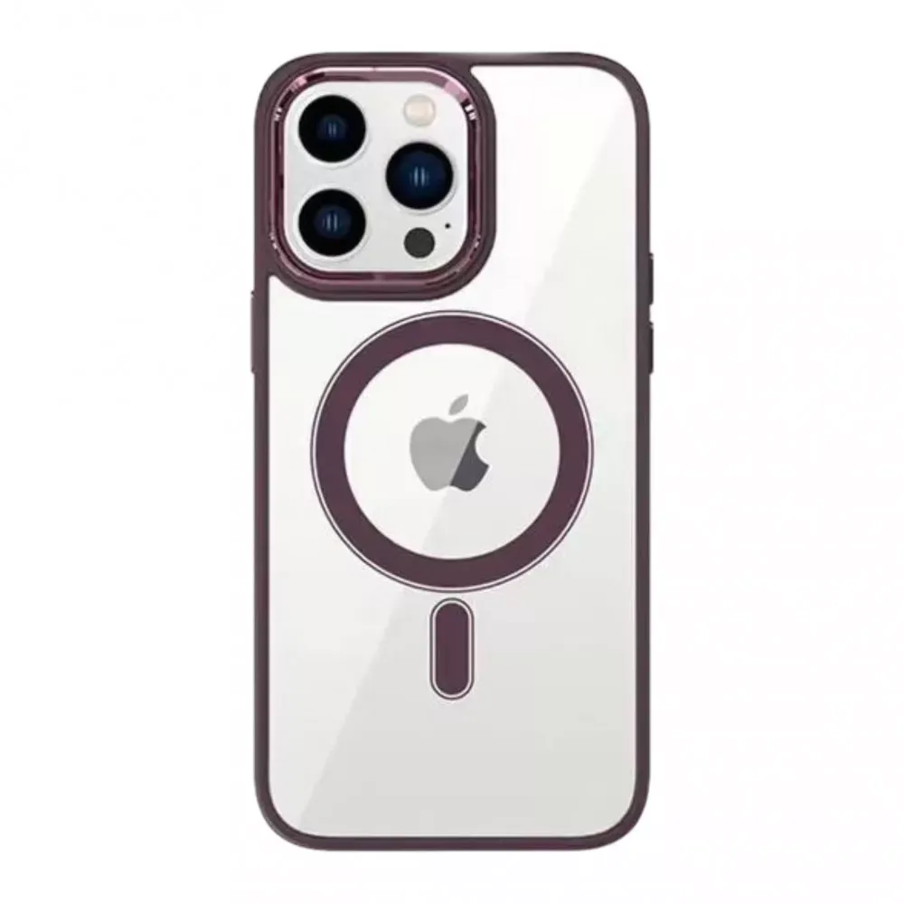 Color Clear Case With Magsafe iPhone 15 Pro Max — Deep Purple