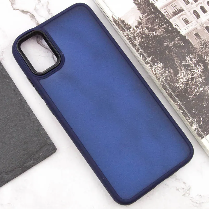 Чохол TPU+PC Lyon Frosted для Samsung Galaxy A05 Navy Blue — фото 5