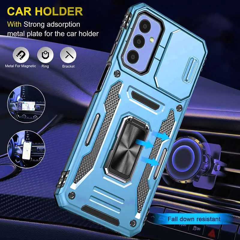 Ударостійкий чохол Camshield Army Ring для Samsung Galaxy A05s Блакитний / Light Blue — фото 2