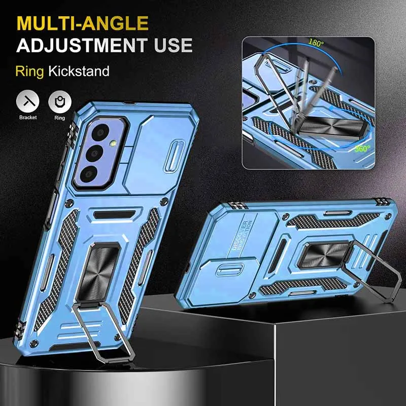 Ударостійкий чохол Camshield Army Ring для Samsung Galaxy A05s Блакитний / Light Blue — фото 3
