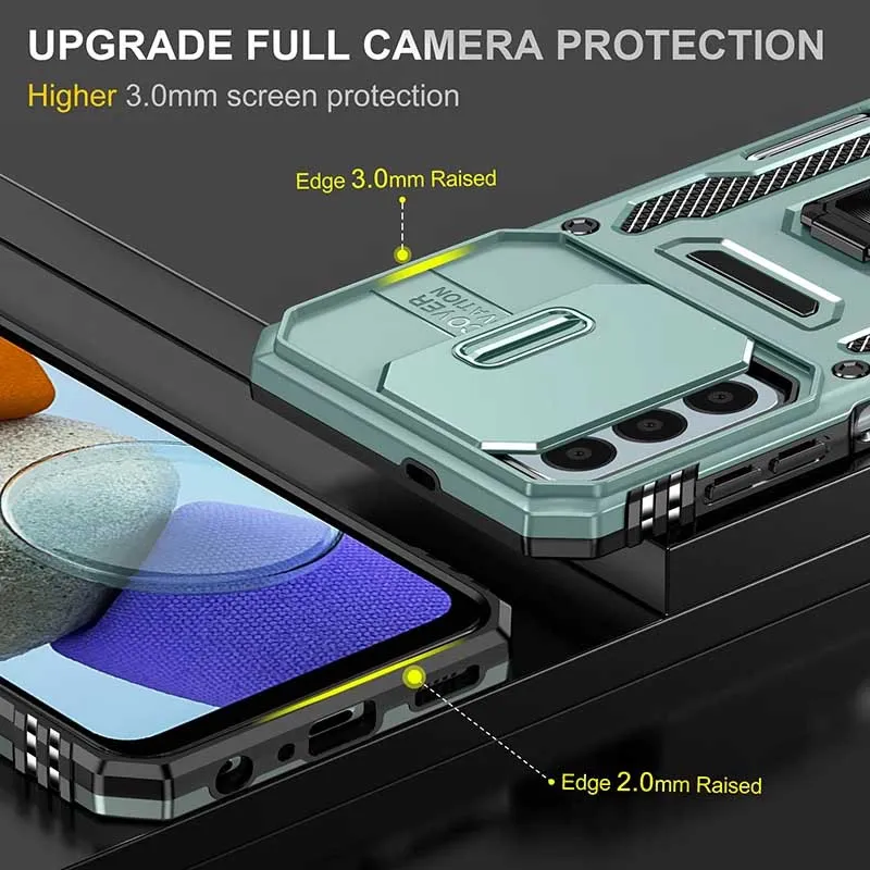 Ударостійкий чохол Camshield Army Ring для Samsung Galaxy A05s Зелений / Light Green — фото 4