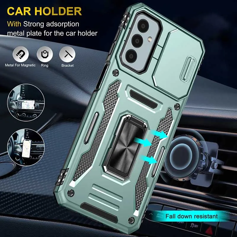 Ударостійкий чохол Camshield Army Ring для Samsung Galaxy A05s Зелений / Light Green — фото 5