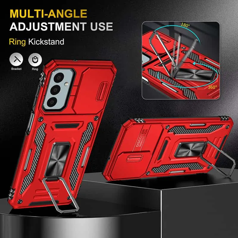 Ударостійкий чохол Camshield Army Ring для Samsung Galaxy A05s Червоний / Red — фото 3