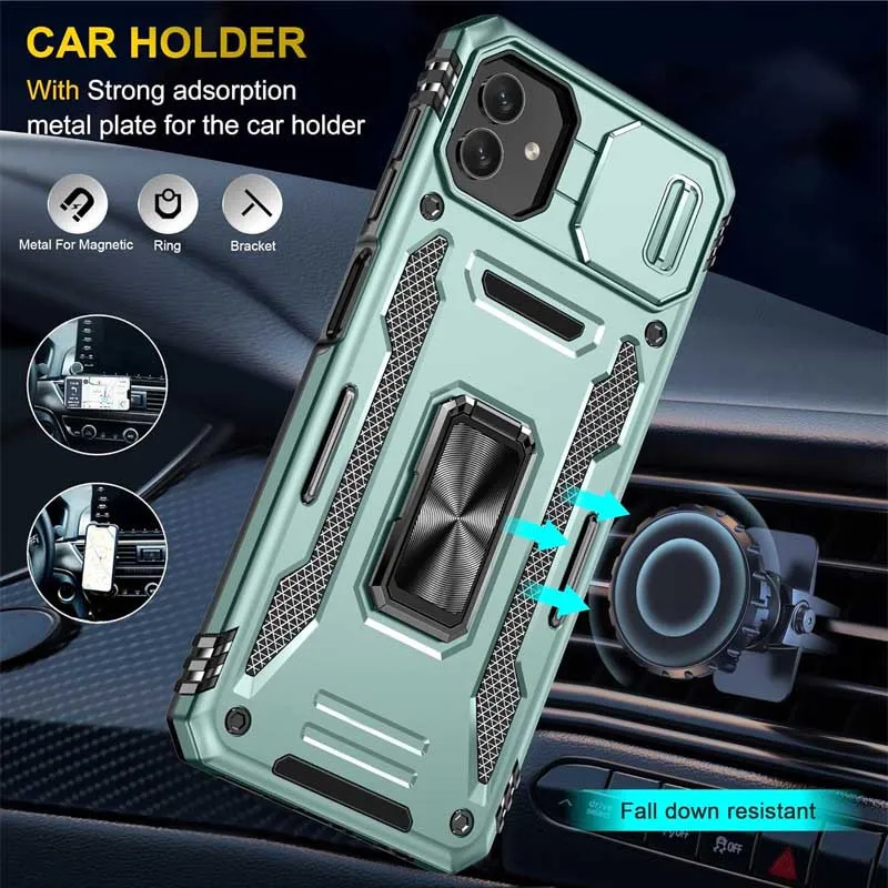 Ударостійкий чохол Camshield Army Ring для Samsung Galaxy A05 Зелений / Light Green — фото 3
