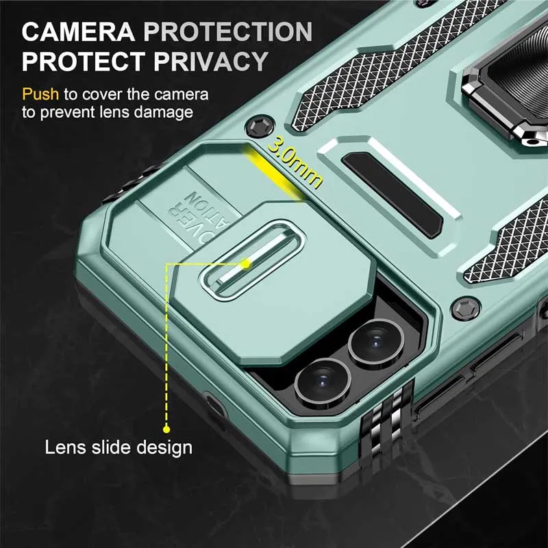 Ударостійкий чохол Camshield Army Ring для Samsung Galaxy A05 Зелений / Light Green — фото 4