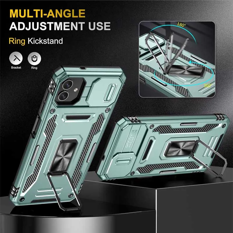 Ударостійкий чохол Camshield Army Ring для Samsung Galaxy A05 Зелений / Light Green — фото 5