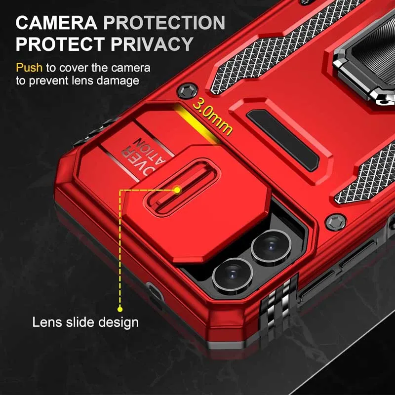 Ударостійкий чохол Camshield Army Ring для Samsung Galaxy A05 Червоний / Red — фото 5