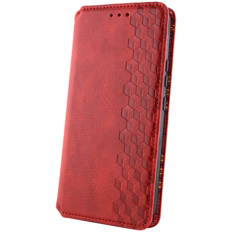 Шкіряний чохол-книжка GETMAN Cubic для Xiaomi Redmi Note 13 Pro+ Червоний — фото 5