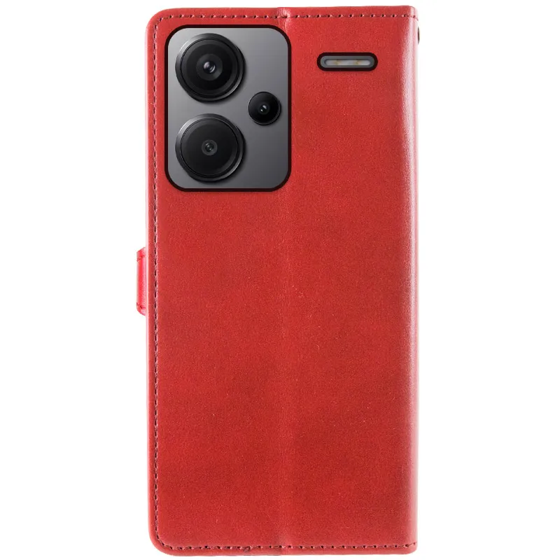 Шкіряний чохол-книжка GETMAN Gallant для Xiaomi Redmi Note 13 Pro+ Червоний — фото 3
