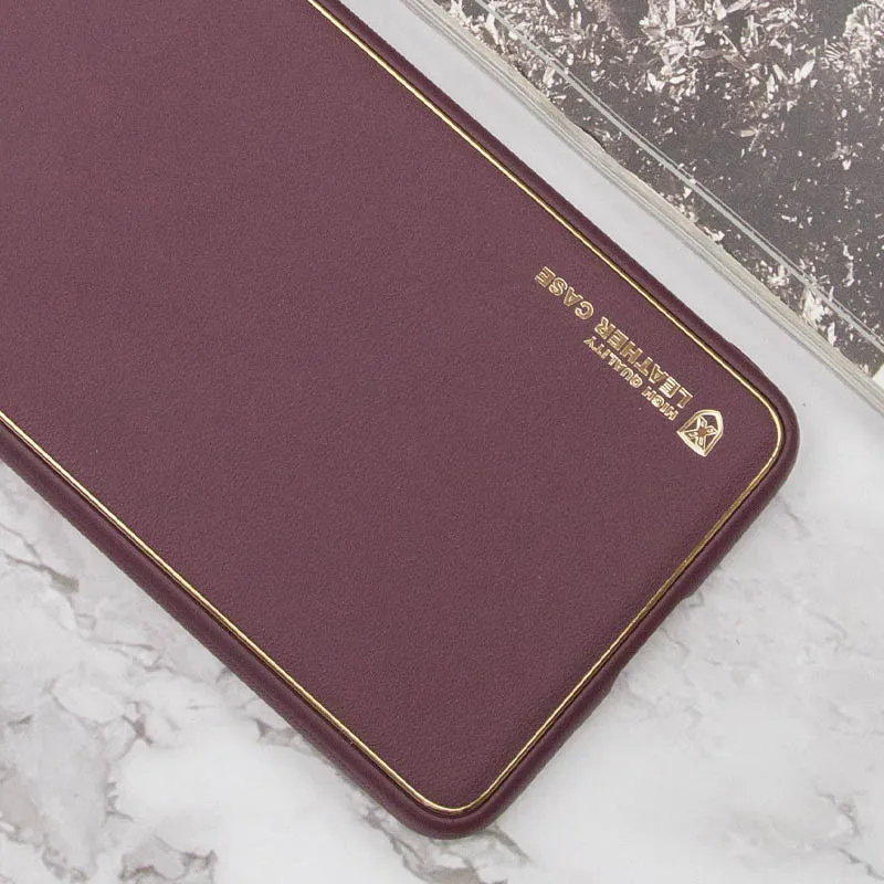 Шкіряний чохол Xshield для Samsung Galaxy A05s Бордовий / Plum Red — фото 2