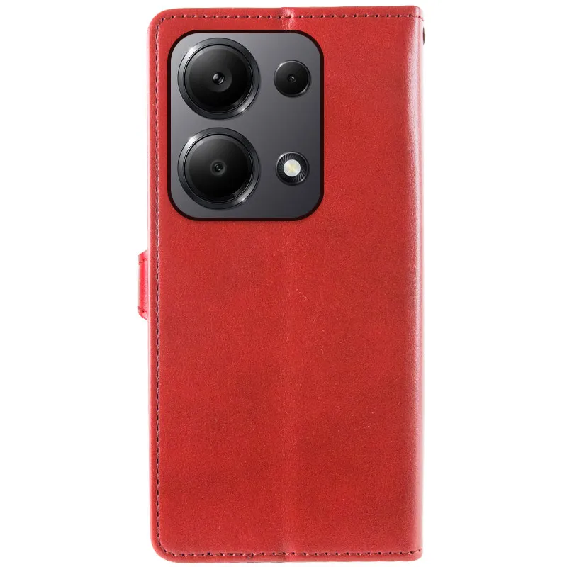Шкіряний чохол-книжка GETMAN Gallant для Xiaomi Redmi Note 13 Pro 4G / Poco M6 Pro 4G Червоний — фото 3