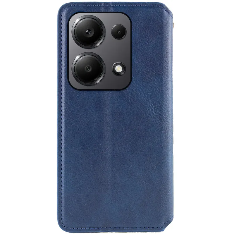 Шкіряний чохол-книжка GETMAN Cubic для Xiaomi Poco X6 / Note 13 Pro 5G Синій — фото 4