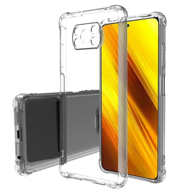 TPU чохол GETMAN Ease logo посилені кути Full Camera для Xiaomi Poco X3 NFC / Poco X3 Pro Безбарвний