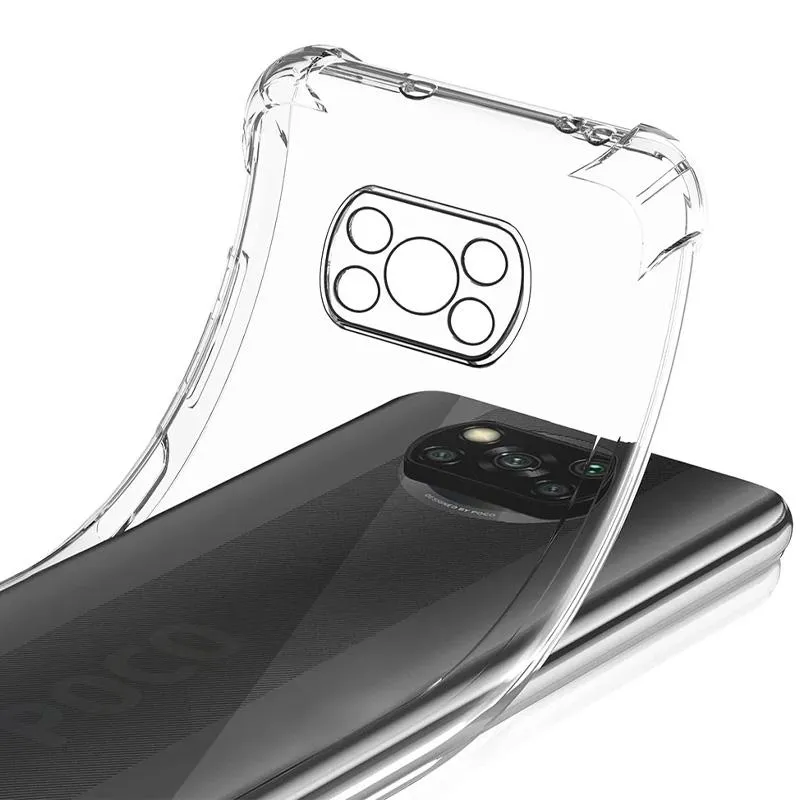 TPU чохол GETMAN Ease logo посилені кути Full Camera для Xiaomi Poco X3 NFC / Poco X3 Pro Безбарвний — фото 3