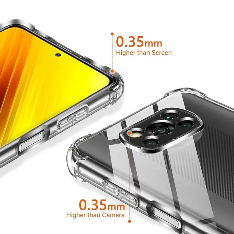 TPU чохол GETMAN Ease logo посилені кути Full Camera для Xiaomi Poco X3 NFC / Poco X3 Pro Безбарвний — фото 4