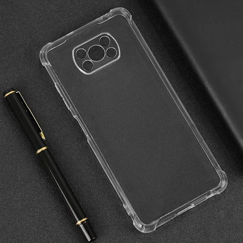 TPU чохол GETMAN Ease logo посилені кути Full Camera для Xiaomi Poco X3 NFC / Poco X3 Pro Безбарвний — фото 5
