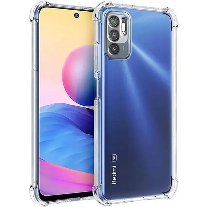 TPU чохол GETMAN Ease logo посилені кути Full Camera для Xiaomi Redmi Note 10 5G / Poco M3 Pro Безбарвний