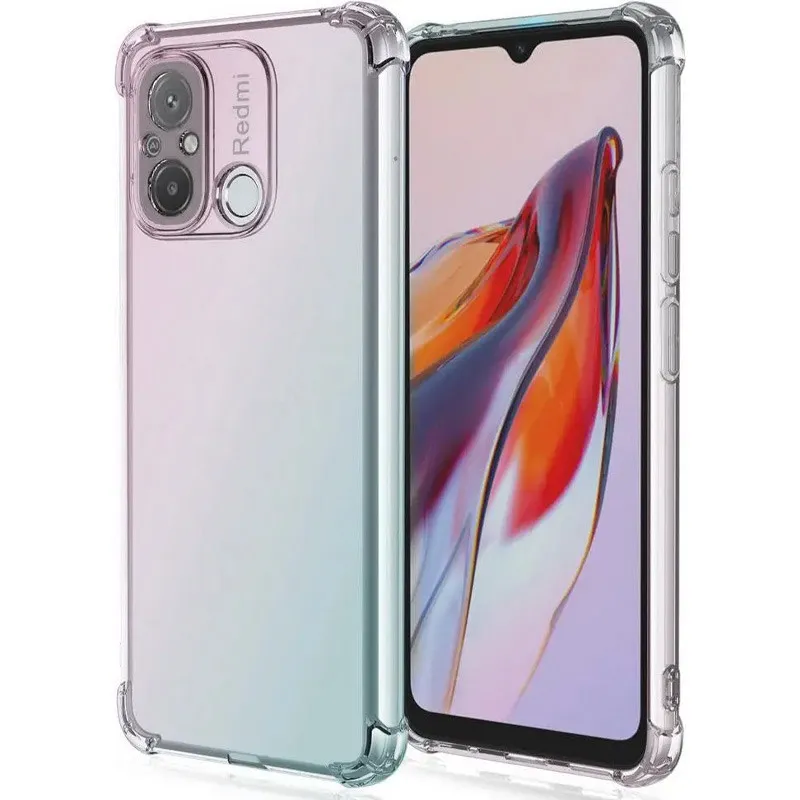 TPU чохол GETMAN Ease logo посилені кути Full Camera для Xiaomi Redmi 12C Безбарвний