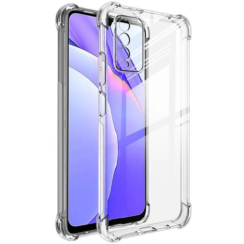 TPU чохол GETMAN Ease logo посилені кути Full Camera для Xiaomi Redmi Note 9 4G/9 Power/Poco M3/9T Безбарвний