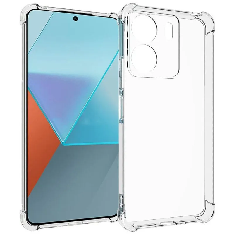 TPU чохол GETMAN Ease logo посилені кути Full Camera для Xiaomi Redmi 13C / Poco C65 Безбарвний