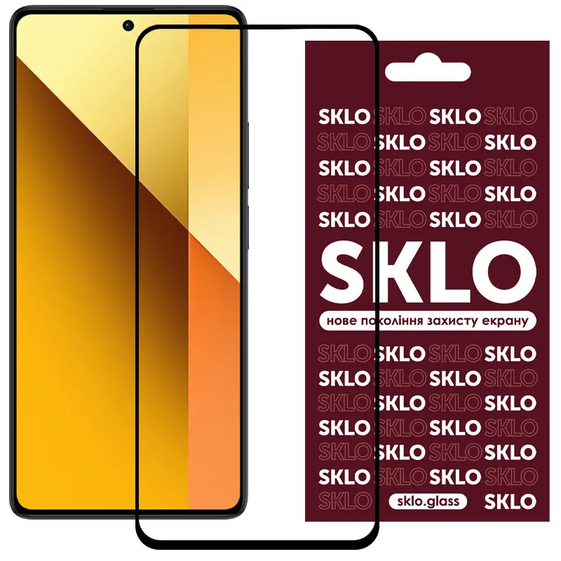 Захисне скло SKLO 3D для Xiaomi Redmi Note 13 5G/13 Pro 4G/5G / 14s / Poco M6 Pro 4G / F6 Pro Чорний