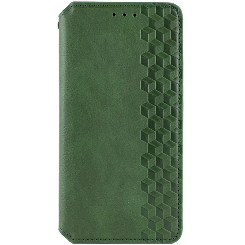 Шкіряний чохол-книжка GETMAN Cubic для Xiaomi Redmi 13 4G / Poco M6 4G Зелений