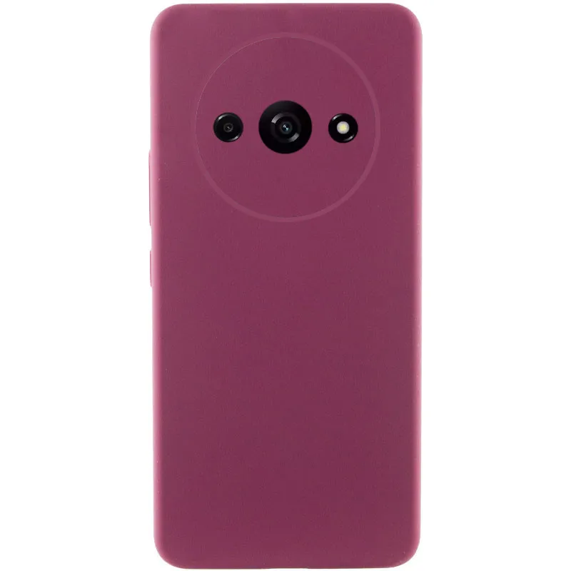 Чохол Silicone Cover Lakshmi Full Camera для Xiaomi Redmi A3 Бордовий / Plum