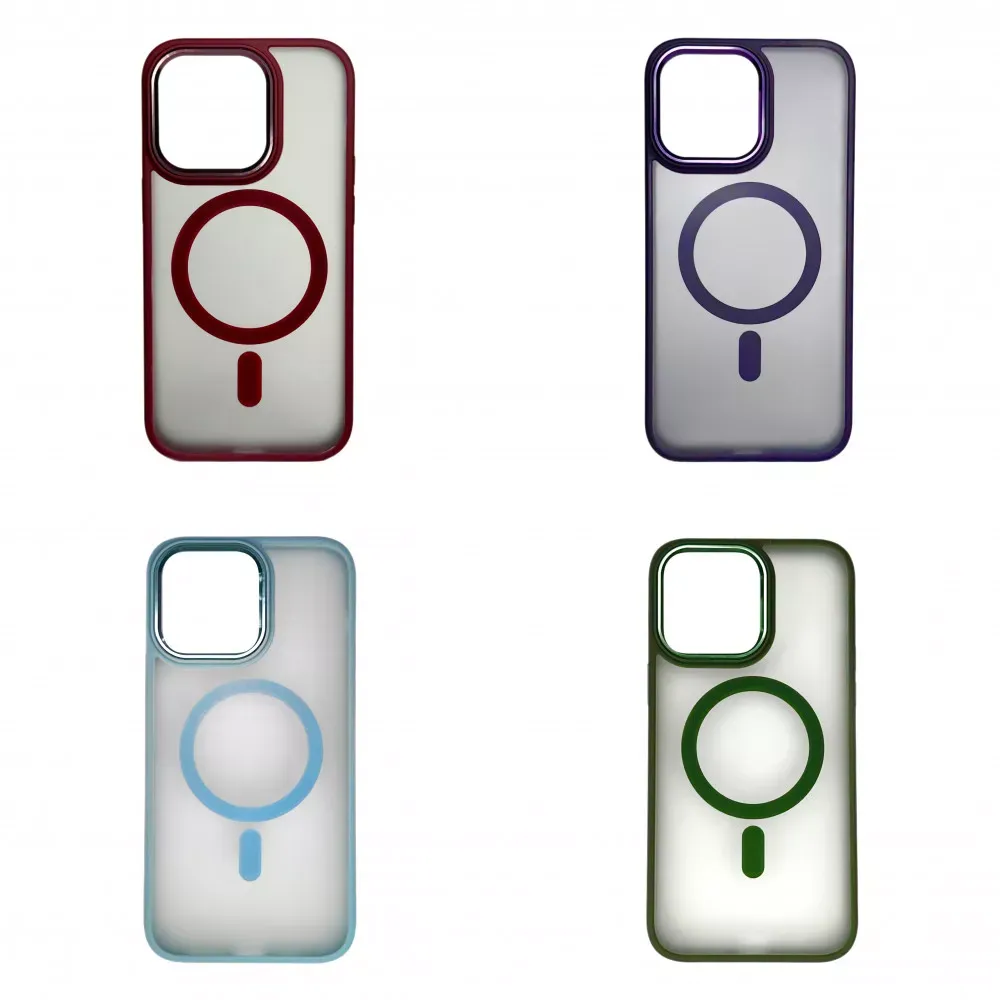 Colorful Matte Case with MagSafe iPhone 14 — Bordo - фото 3