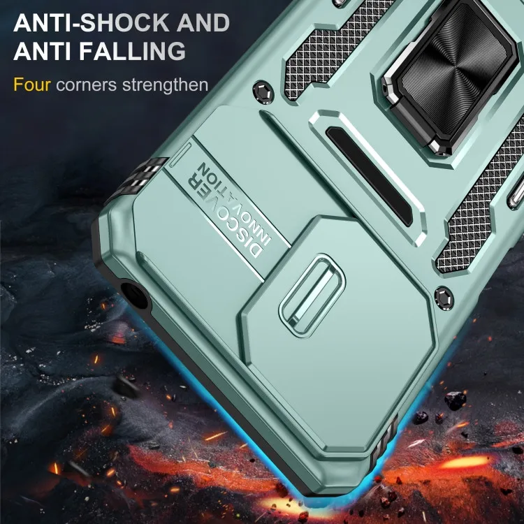 Ударостійкий чохол Camshield Army Ring для Xiaomi Poco X6 Pro Зелений / Light Green — фото 5