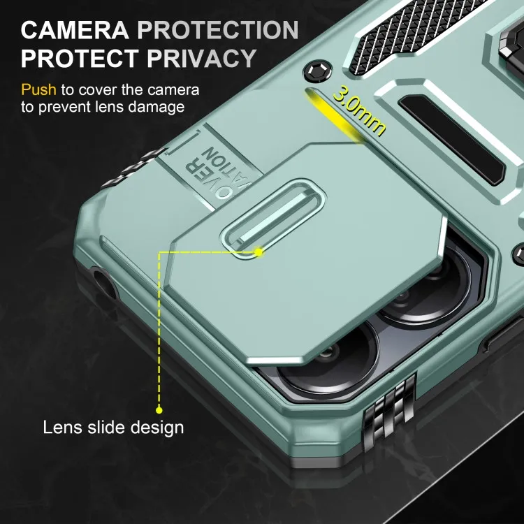 Ударостійкий чохол Camshield Army Ring для Xiaomi Poco X6 Pro Зелений / Light Green — фото 7