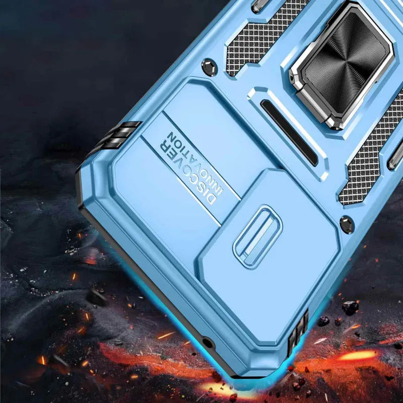 Ударостійкий чохол Camshield Army Ring для Samsung Galaxy A35 / A55 Блакитний / Light Blue — фото 7