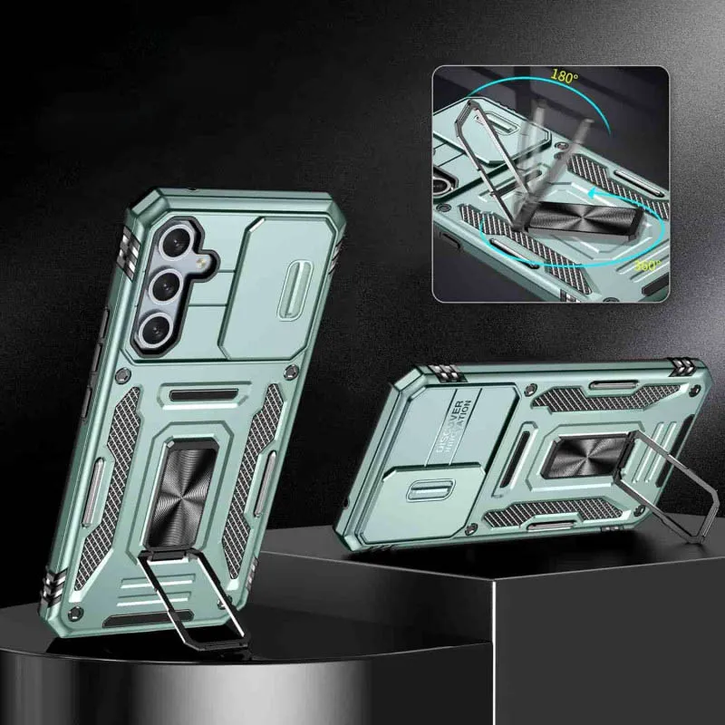 Ударостійкий чохол Camshield Army Ring для Samsung Galaxy A35 / A55 Зелений / Light Green — фото 3