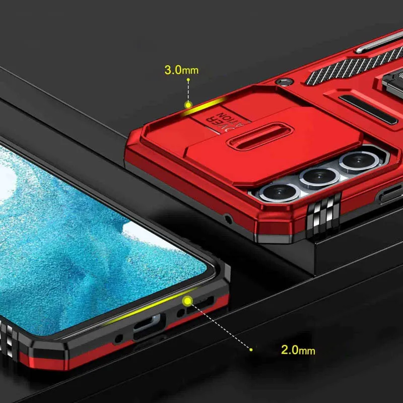 Ударостійкий чохол Camshield Army Ring для Samsung Galaxy A35 / A55 Червоний / Red — фото 6