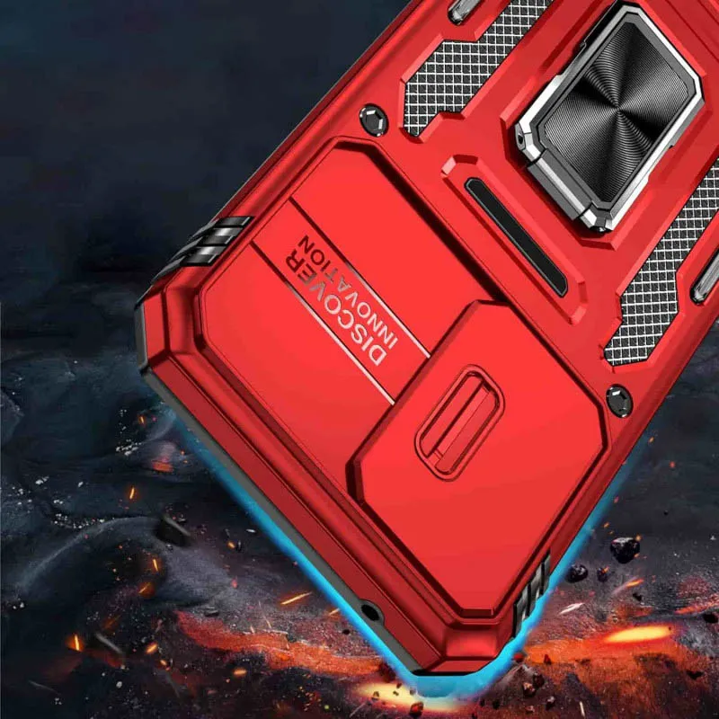 Ударостійкий чохол Camshield Army Ring для Samsung Galaxy A35 / A55 Червоний / Red — фото 7