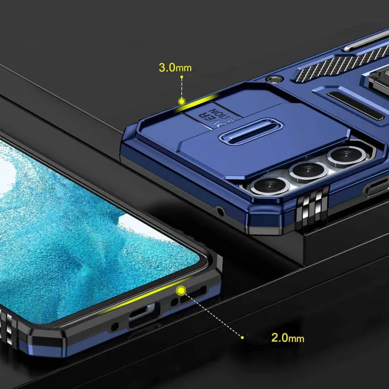 Ударостійкий чохол Camshield Army Ring для Samsung Galaxy A35 / A55 Синій / Navy — фото 5